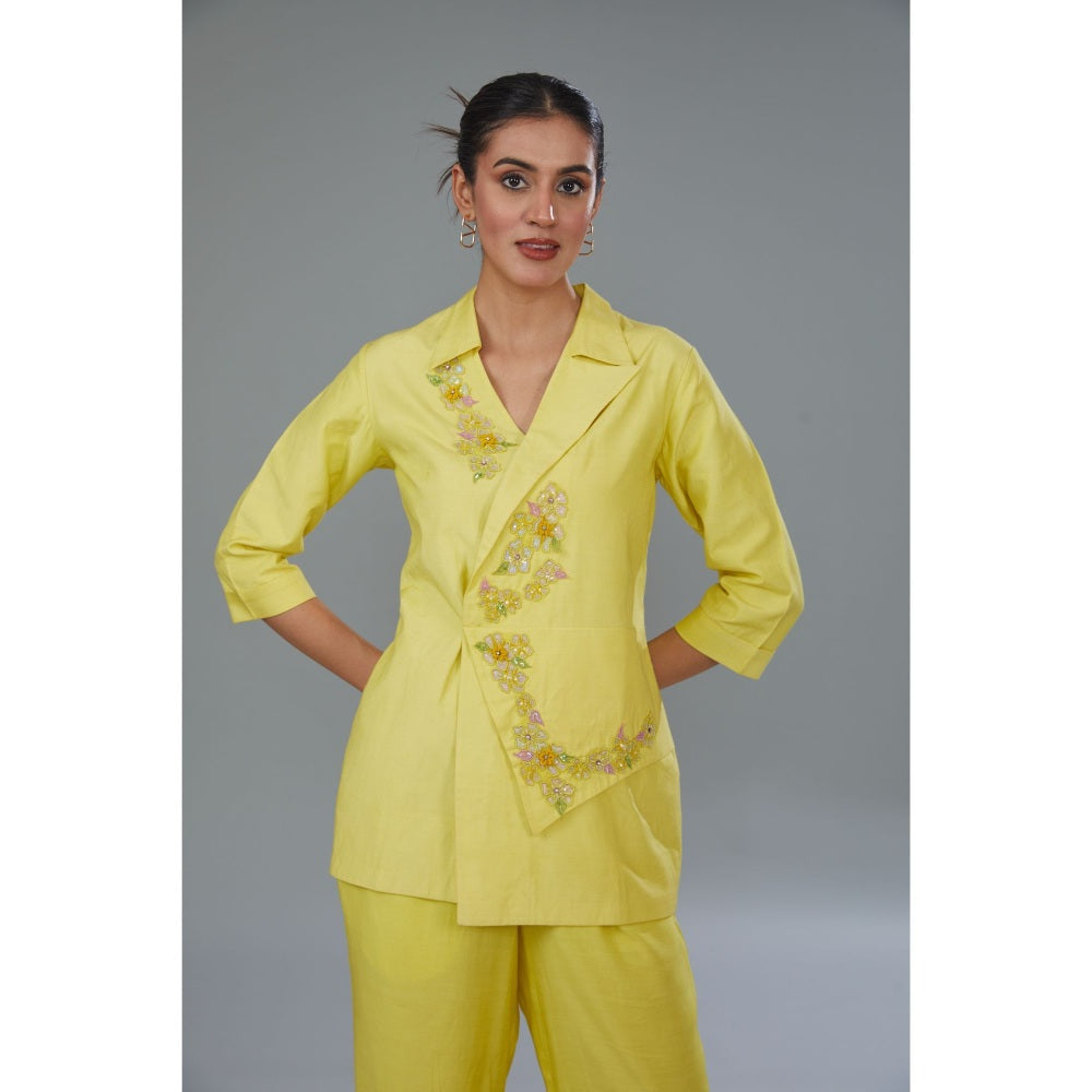 Kahani Lush Yellow Floral Co-Ord (Set of 2)
