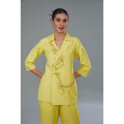 Kahani Lush Yellow Floral Co-Ord (Set of 2)