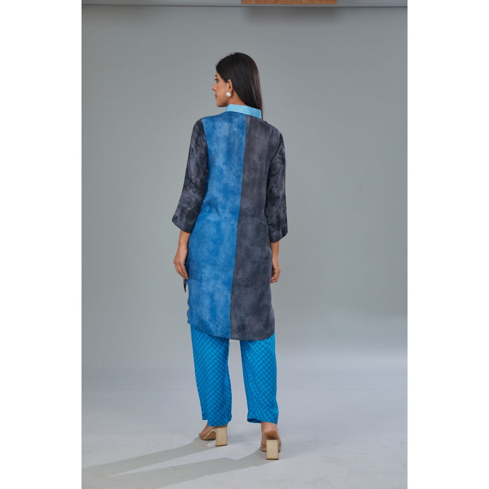 Kahani Lush Blue Printed Co-Ord (Set of 2)
