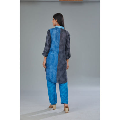 Kahani Lush Blue Printed Co-Ord (Set of 2)