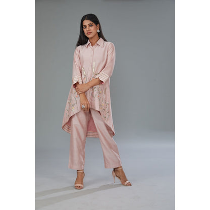 Kahani Lush Pink Floral Co-Ord (Set of 2)