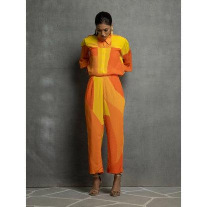 Kahani Lush Orange & Yellow Co-Ord (Set of 2)