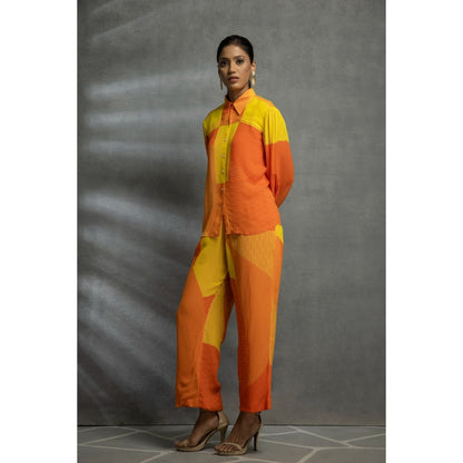 Kahani Lush Orange & Yellow Co-Ord (Set of 2)