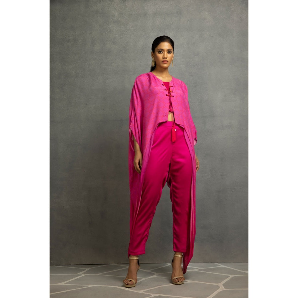Kahani Lush Pink Kaftan & Pant (Set of 2)