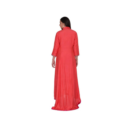 Kahani Lush Orange High-low Dress