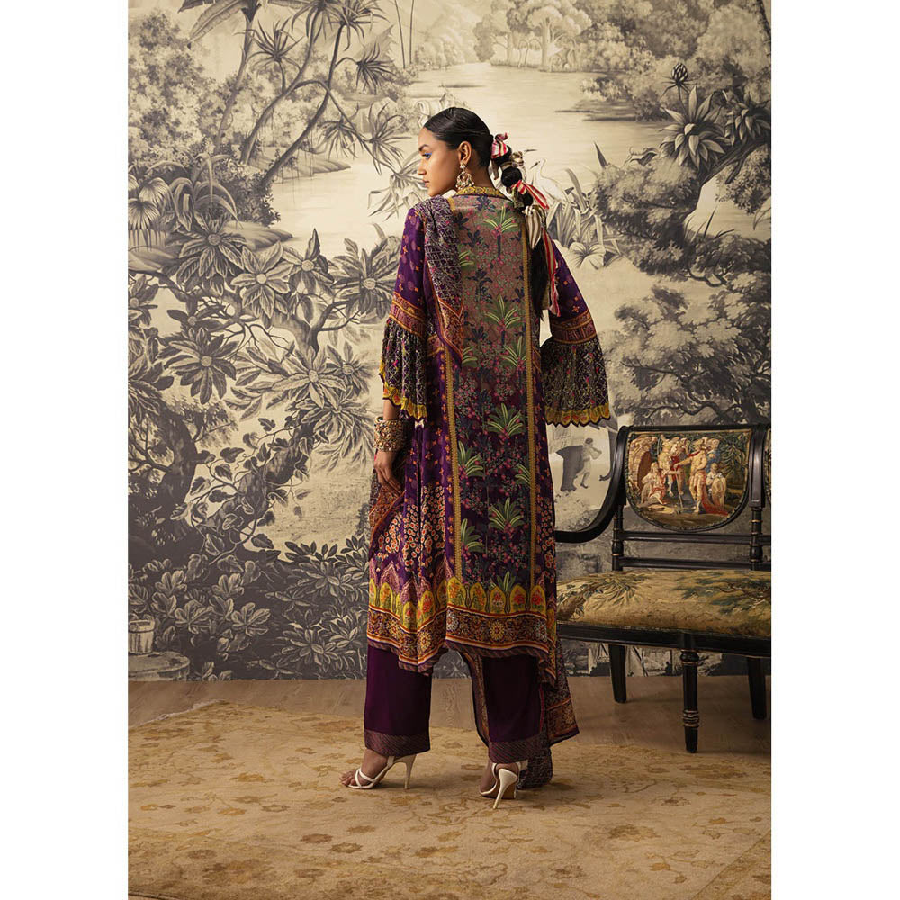 KALISTA Purple Riah Kurta with Pant and Dupatta (Set of 3)