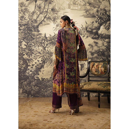 KALISTA Purple Riah Kurta with Pant and Dupatta (Set of 3)