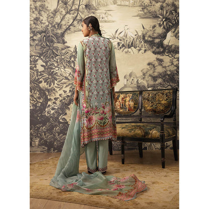 KALISTA Green Arshi Kurta with Pant and Dupatta (Set of 3)