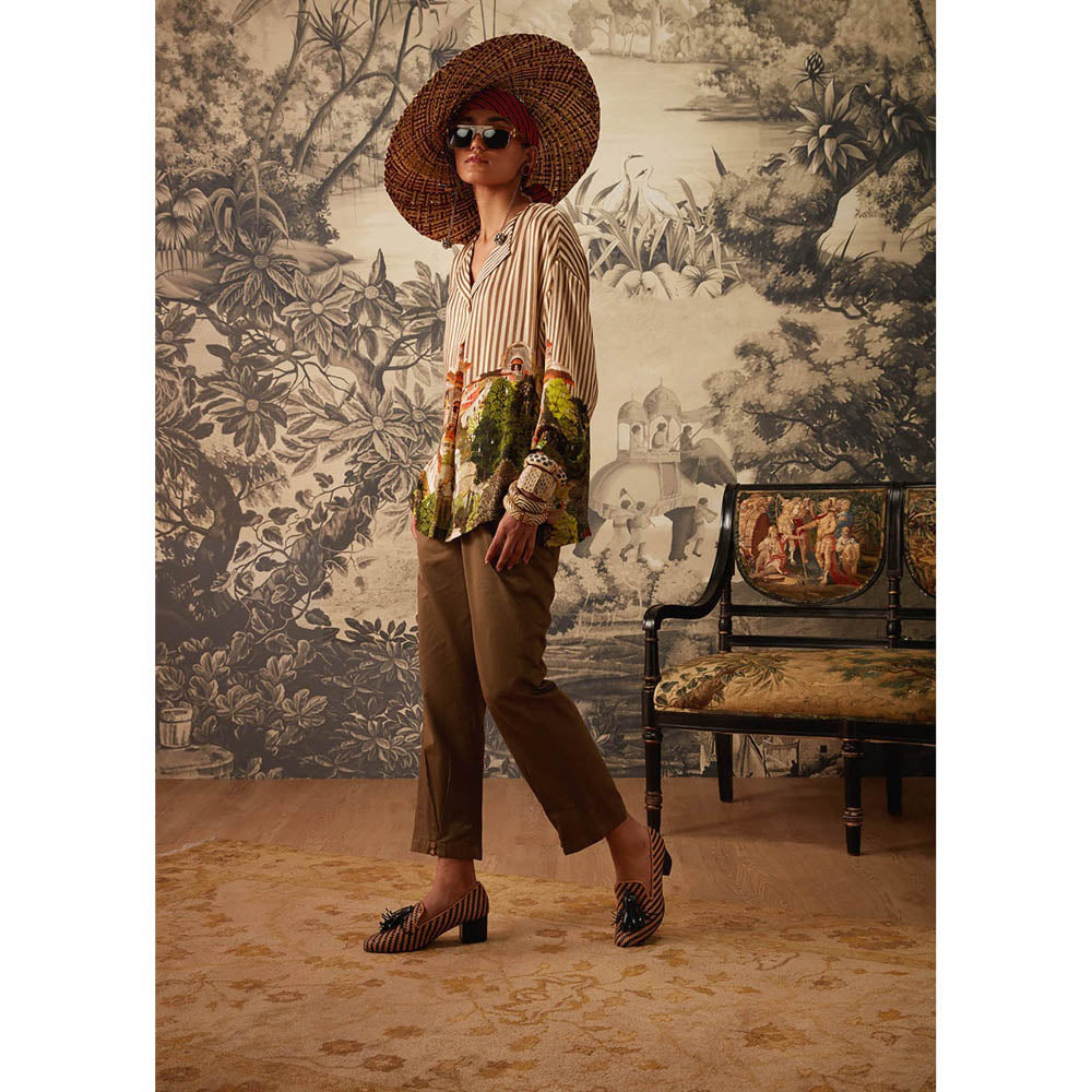 KALISTA Brown Aubrey Tunic with Pant (Set of 2)