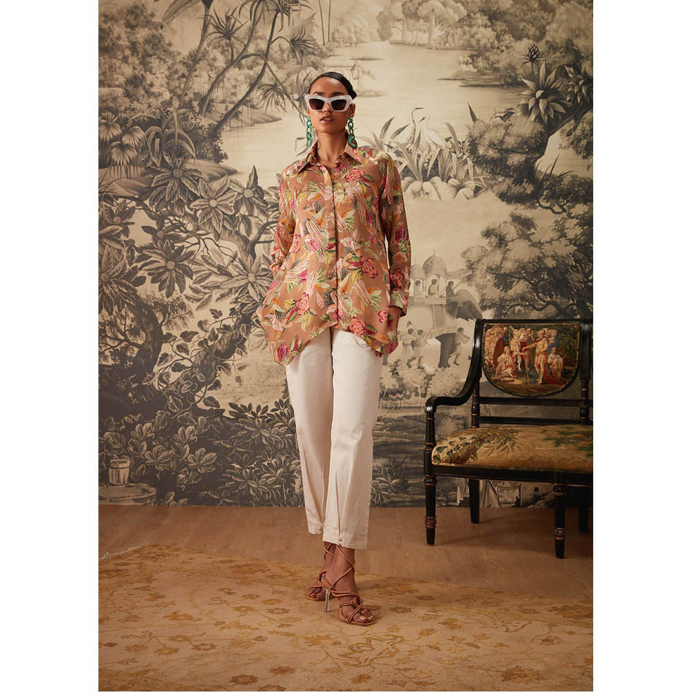 KALISTA Light Brown Hazel Shirt with Pant (Set of 2)
