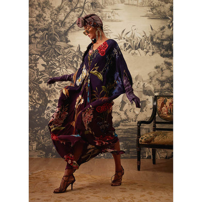 KALISTA Midnight Blue Lauren Kaftan Dress