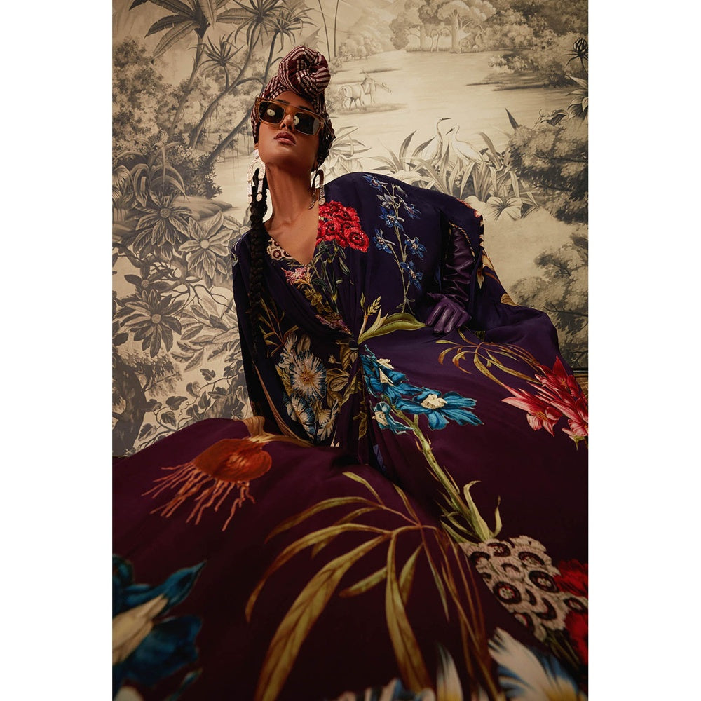 KALISTA Midnight Blue Lauren Kaftan Dress