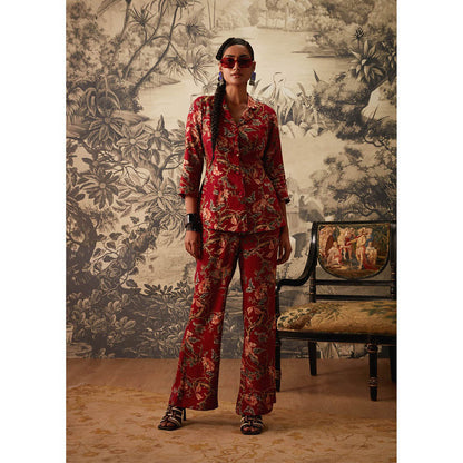 KALISTA Maroon Azalea Co Ord (Set of 2)