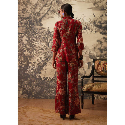 KALISTA Maroon Azalea Co Ord (Set of 2)