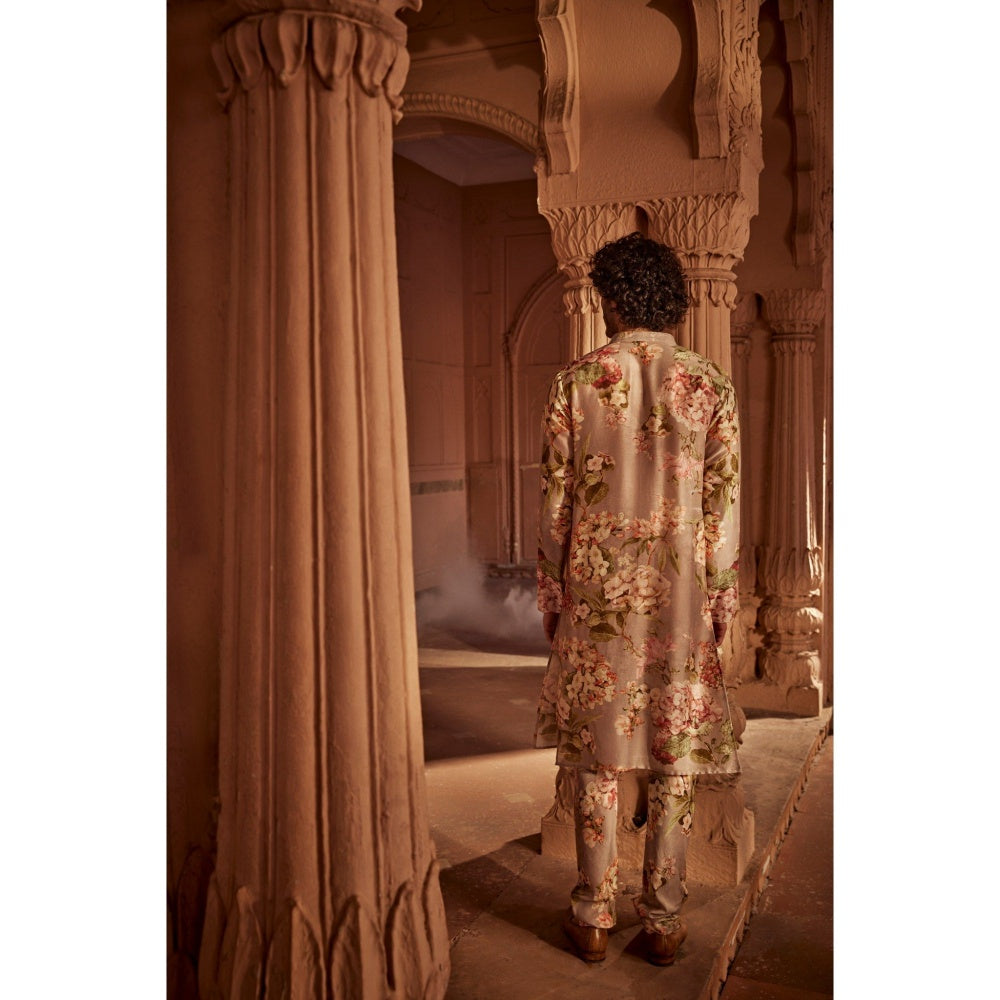 KALISTA Beige Viraj Kurta with Churidar (Set of 2)