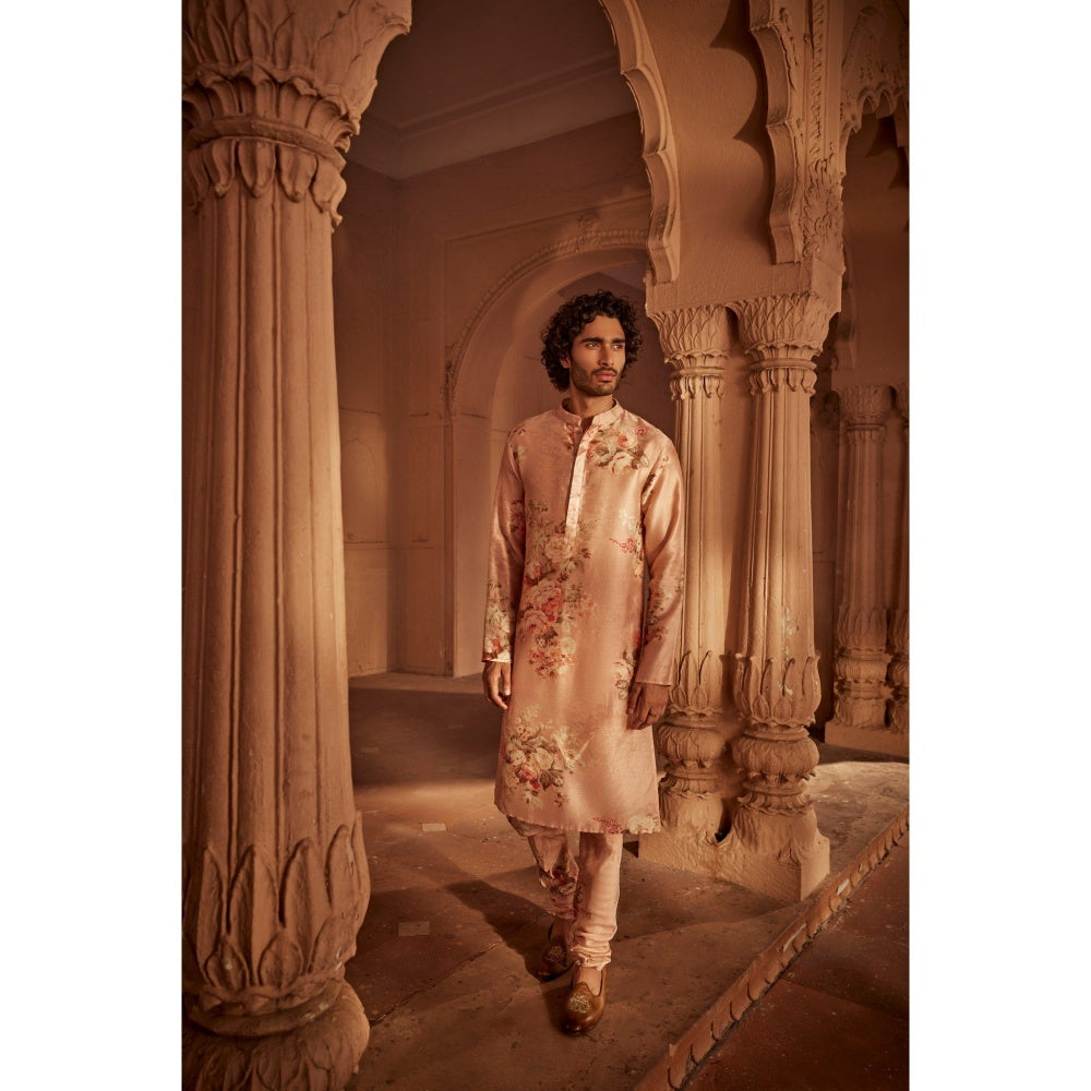 KALISTA Pink Abeer Kurta with Churidar (Set of 2)