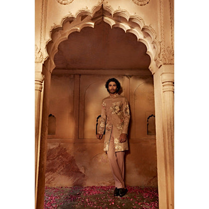 KALISTA Pink Kairav Sherwani with Pant (Set of 2)