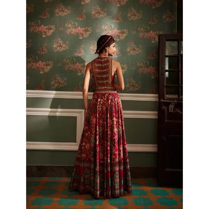 KALISTA Pink Scarlett Lehenga with Blouse (Set of 2)