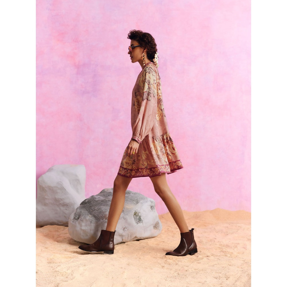 KALISTA Blush Pink Tiffiny Dress