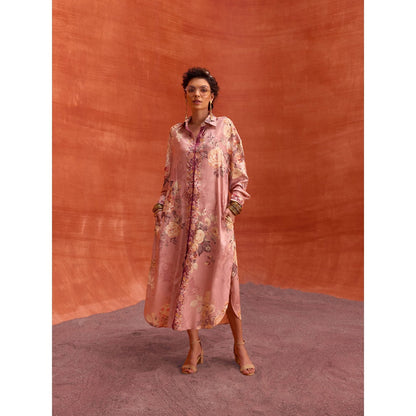 KALISTA Blush Pink Tiffiny Dress with Belt (Set of 2)