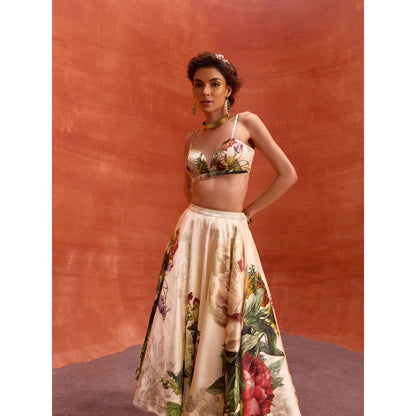 KALISTA Beige Melinda Skirt with Bustier (Set of 2)
