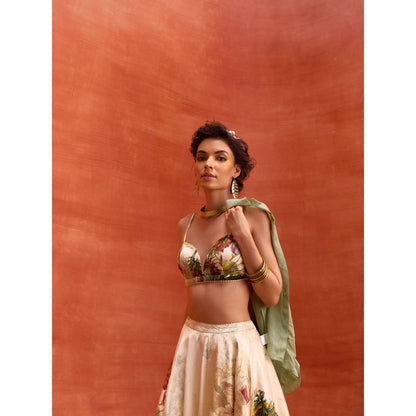 KALISTA Beige Melinda Skirt with Bustier (Set of 2)