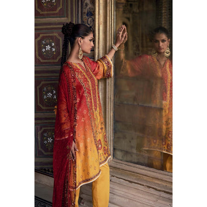 KALISTA Yellow Kaisha Kurta with Pant and Dupatta (Set of 3)