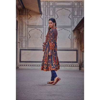 KALISTA Blue Iras Angrakha with Churidar (Set of 2)