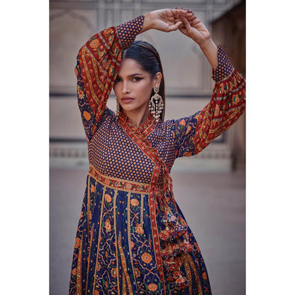KALISTA Blue Iras Angrakha with Churidar (Set of 2)