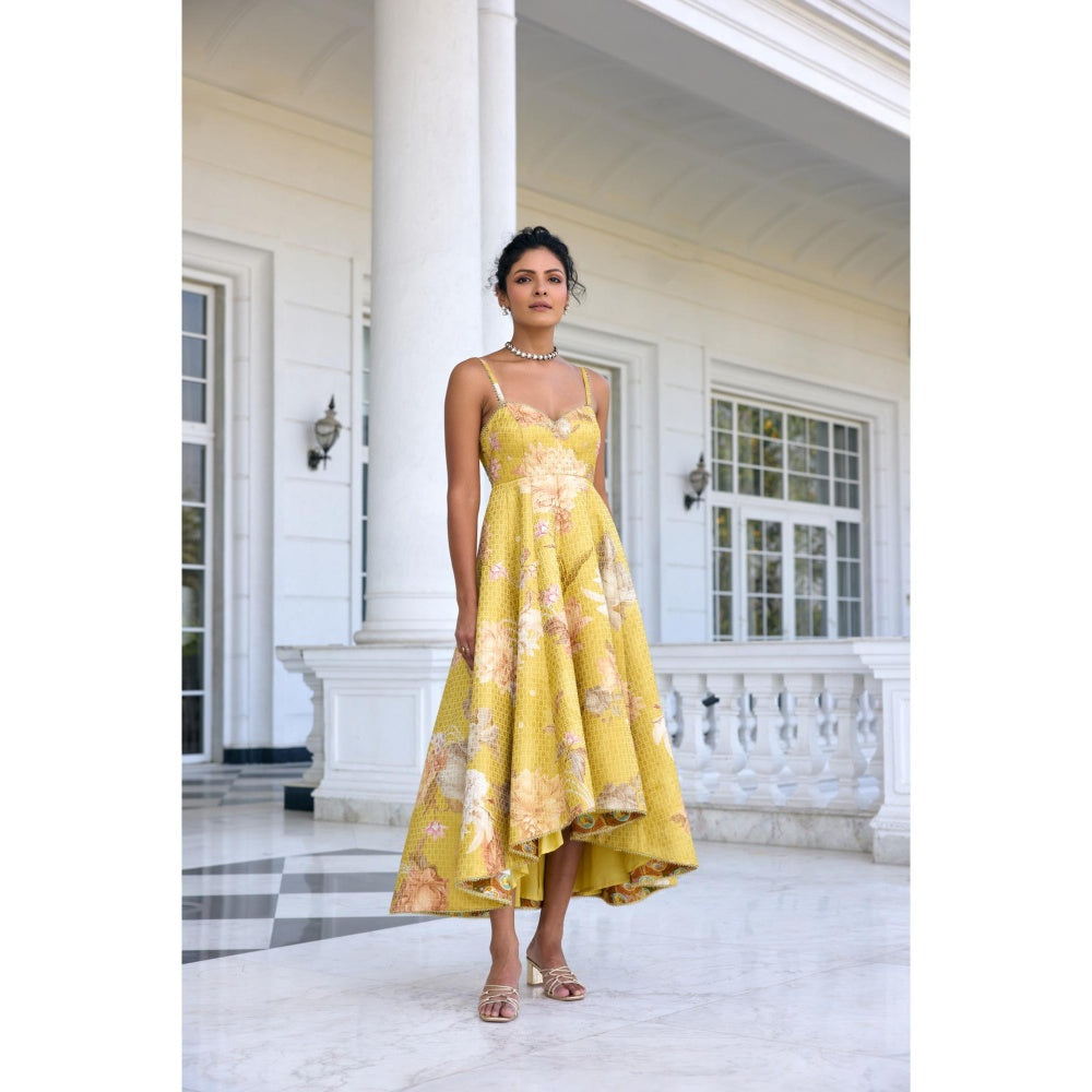 KALISTA Yellow Midi Dress