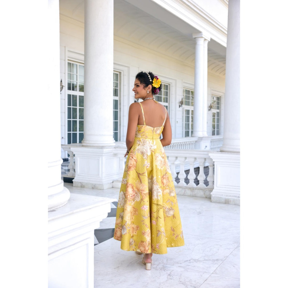 KALISTA Yellow Midi Dress