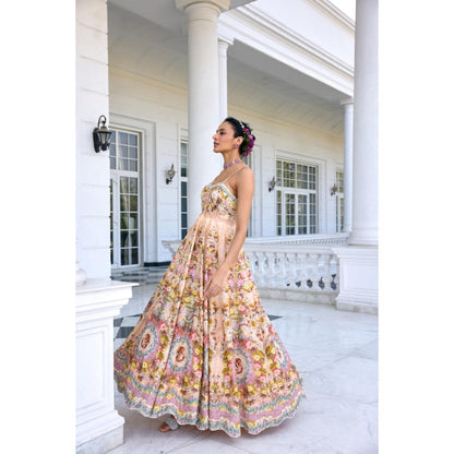 KALISTA Beige Maxi Dress