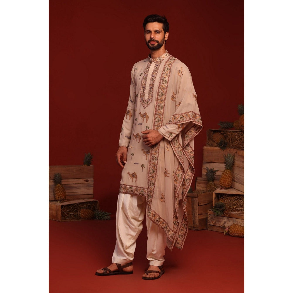 KALPRAAG Aadrit Pink Kurta with Patiala Pant and Dupatta