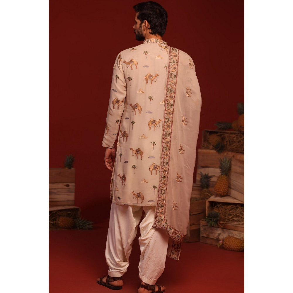 KALPRAAG Aadrit Pink Kurta with Patiala Pant and Dupatta
