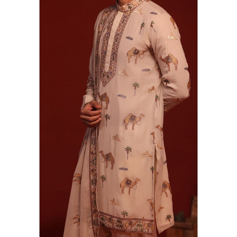 KALPRAAG Aadrit Pink Kurta with Patiala Pant and Dupatta