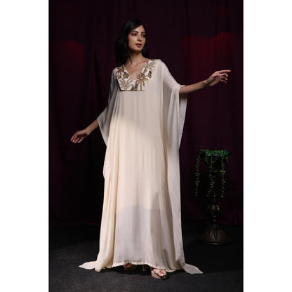 Kanika Verma Ivory Kaftan Dress