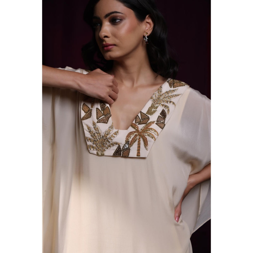 Kanika Verma Ivory Kaftan Dress