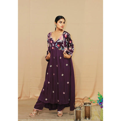 Kanika Verma Vasant Embroidered Kurta with Pant and Jacket (Set of 3)