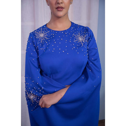 Kanika Verma Blue Crop Top with Pant (Set of 2)