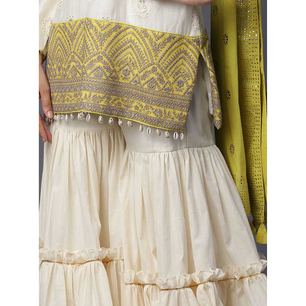 Arpita Sulakshana Yellow Boota Suit (Set of 3)