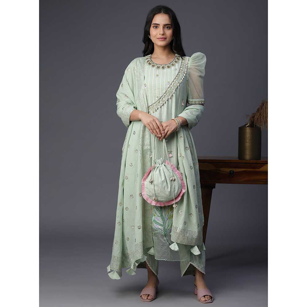 Arpita Sulakshana Kali Hand painted Suit (Set of 3)
