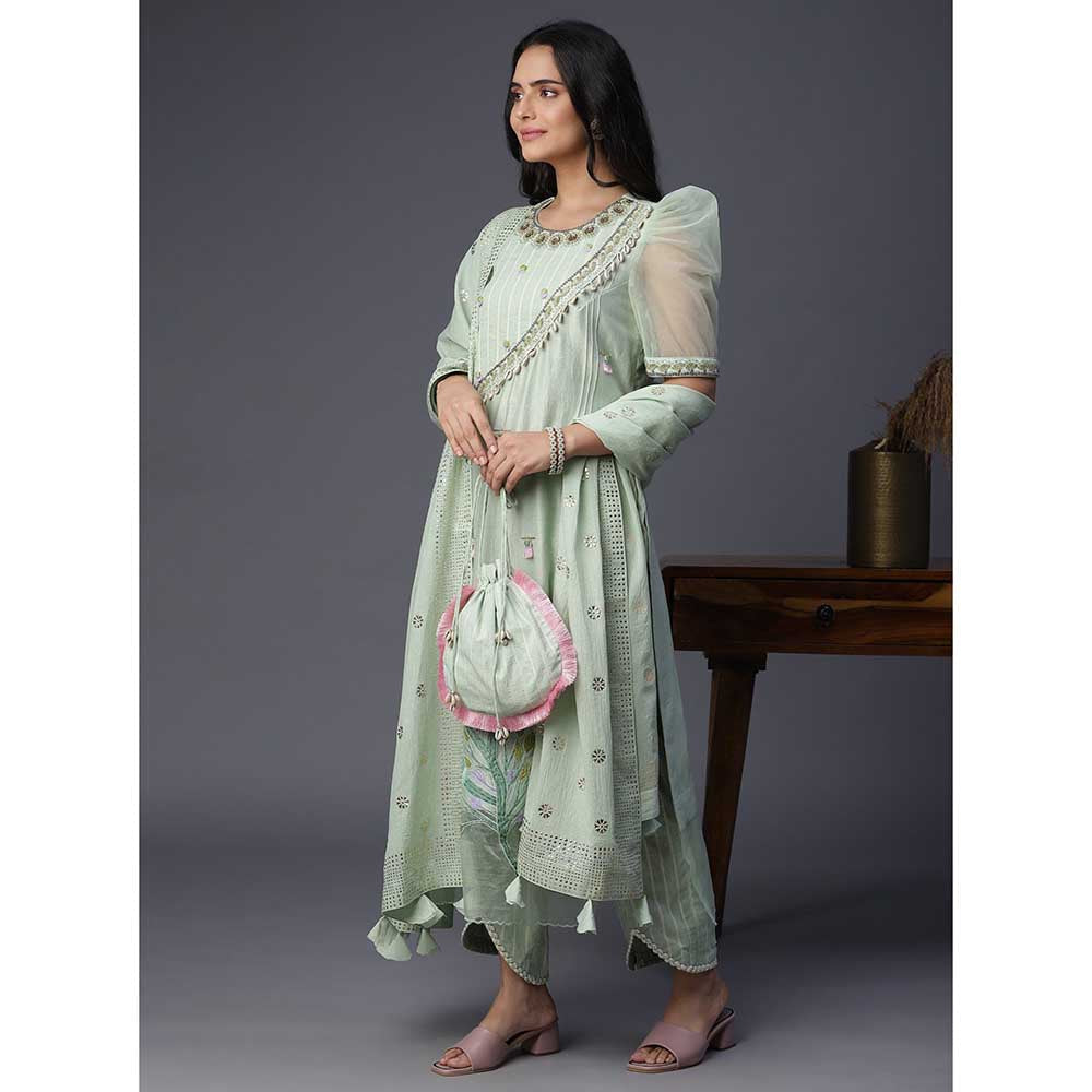 Arpita Sulakshana Kali Hand painted Suit (Set of 3)