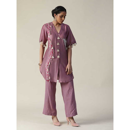 Arpita Sulakshana Rosy Mauve Hand Painted Embroidered Co-Ord (Set of 2)