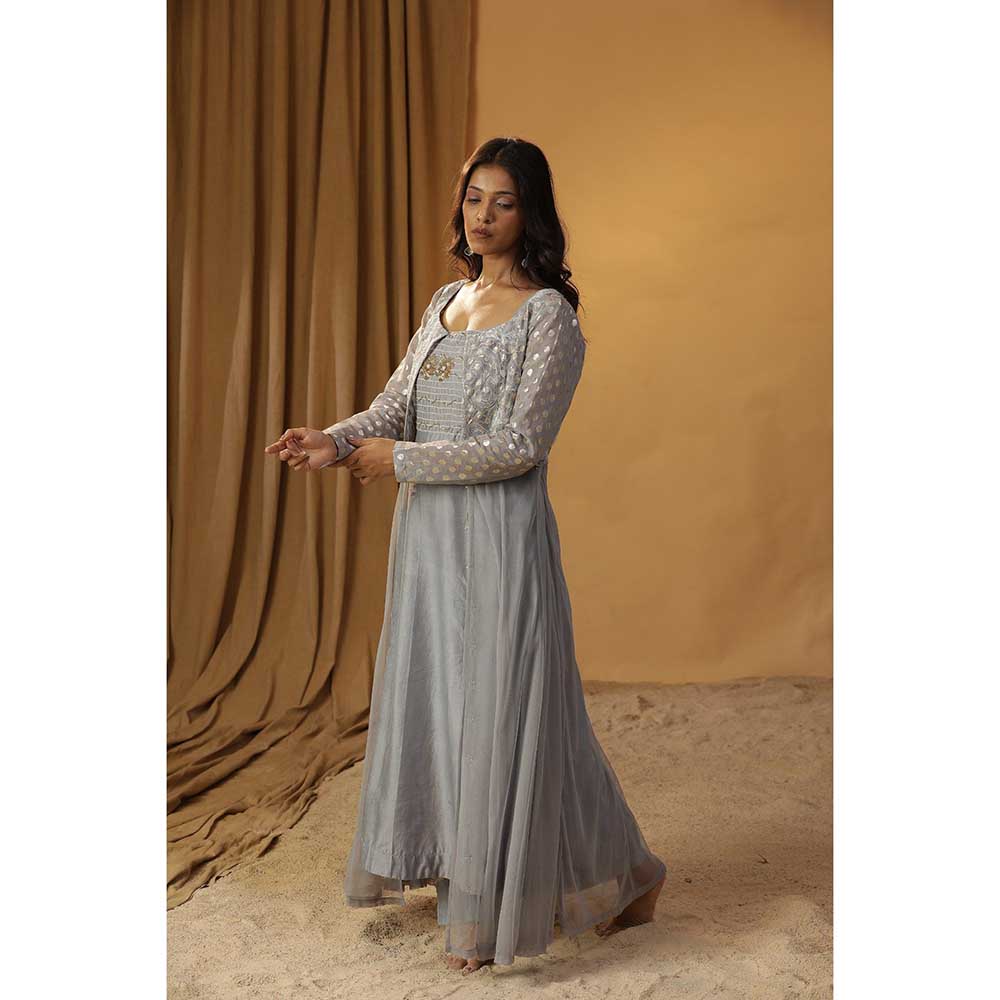 Arpita Sulakshana Purple Dress with Jacket (Set of 2)