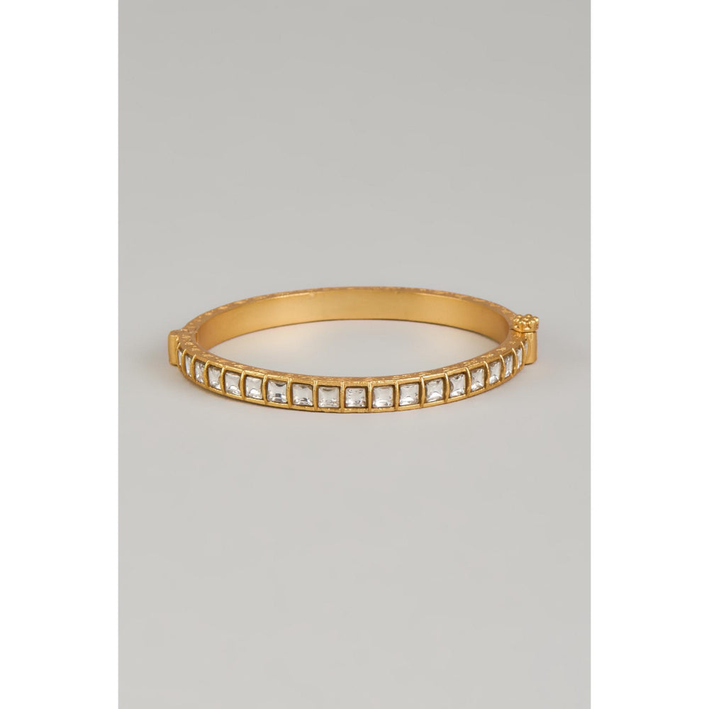 KARISA DESIGNS Giza White Kundan Bangle