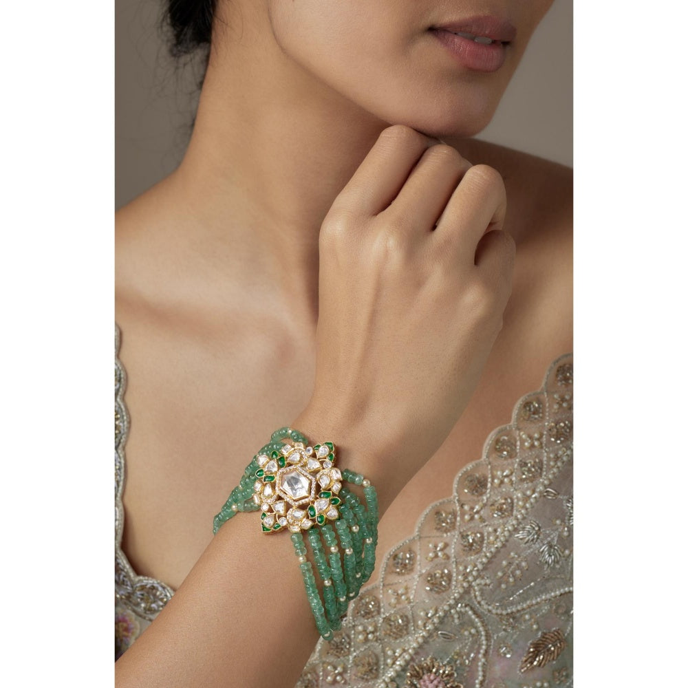 KARISA DESIGNS Teej Green Moissanite Bracelet