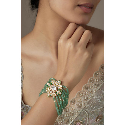 KARISA DESIGNS Teej Green Moissanite Bracelet