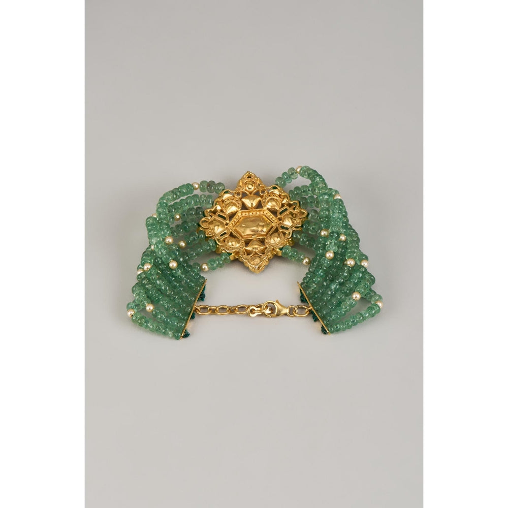 KARISA DESIGNS Teej Green Moissanite Bracelet