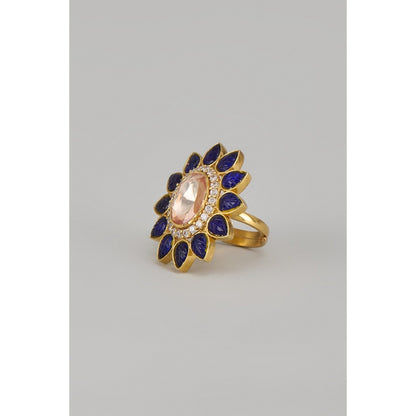 KARISA DESIGNS Blue Roop Moissanite Ring