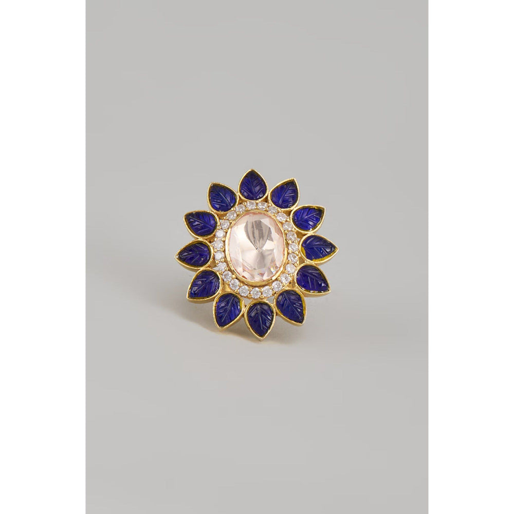 KARISA DESIGNS Blue Roop Moissanite Ring